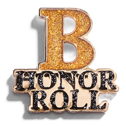 Honor Roll Award Pin - Glitter B