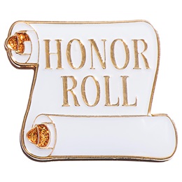 Honor Roll Award Pin - Honor Roll Scroll