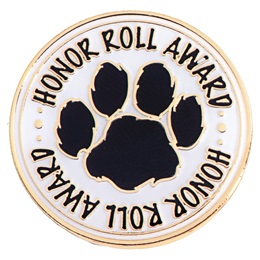 Honor Roll Award Pin - Black Paw