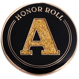 Honor Roll Award Pin - Glitter A Honor Roll