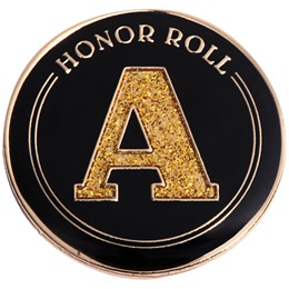 Honor Roll Award Pin - Glitter A Honor Roll