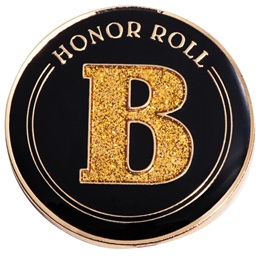 Honor Roll Award Pin - Glitter B Honor Roll