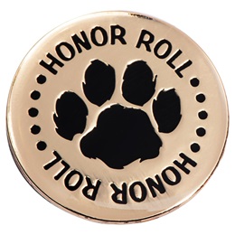 Honor Roll Award Pin - Large Paw Print