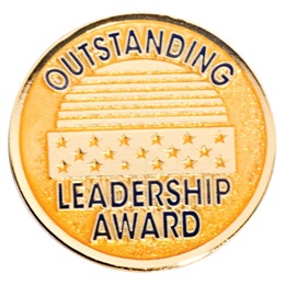 Gold Outstanding Leadership Award Pin