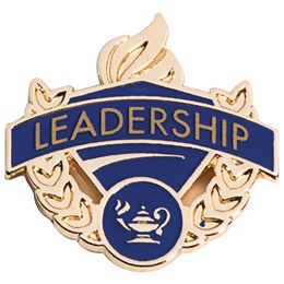 Leadership Award Pin - Blue/Gold