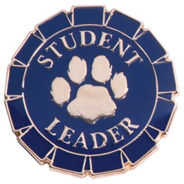 Leadership Award Pin - Gold Paw Student Leader