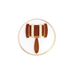 Mini Student Council Award Pin With Gavel Design