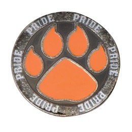 Orange Paw Pride Pin