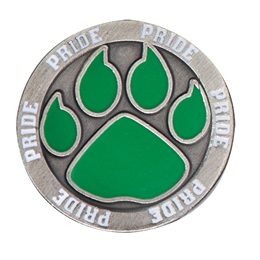 Green Paw Pride Pin