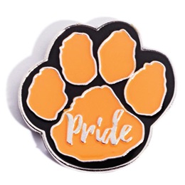 Paw Pride Award Pin - Orange/Black