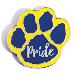 Paw Pride Award Pin - Blue/Yellow