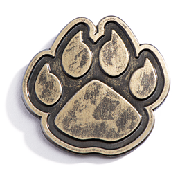 Paw Award Pin - Gold Metallic