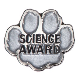Science Award Silver Paw Pin