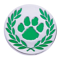 Award Pin - Green Paw and Laurel Leaves
