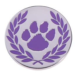 Award Pin - Purple Paw and Laurel Leaves