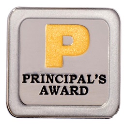 Gold and Silver Glitter Principal's Award Pin