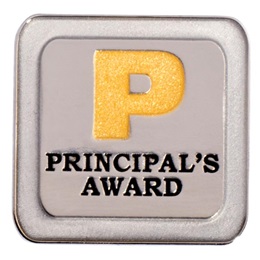 Gold and Silver Glitter Principal's Award Pin