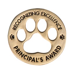 Principal's Award Pin - Recognizing Excellence Paw