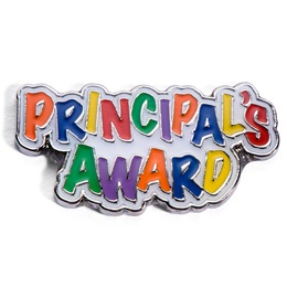 1 in. Principal's Award Pin - Colorful Letters