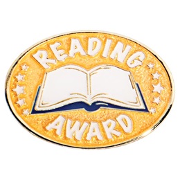 Oval Reading Award with Book Pin