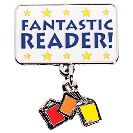 Reading Award Pin - Dangling Books
