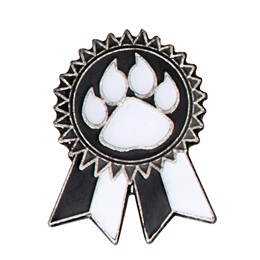 Black Paw Sunflower Ribbon Pin