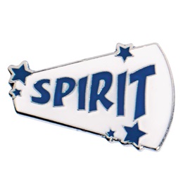 Blue Spirit Megaphone with Stars Pin