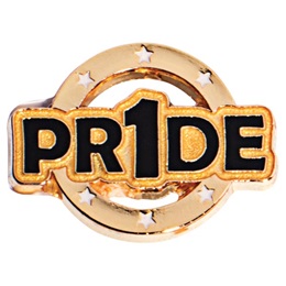 Black and Gold Pr1de Die Cut Pin