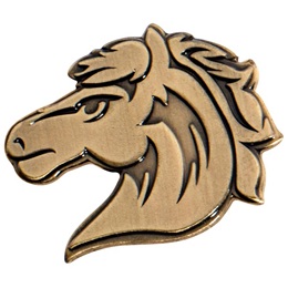 Gold Metal Horse Pin