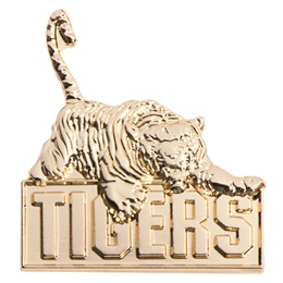 3D Mascot Award Pin - Molded Gold Tigers