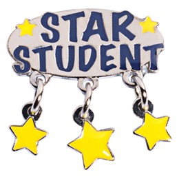 Star Student Dangling Stars Pin