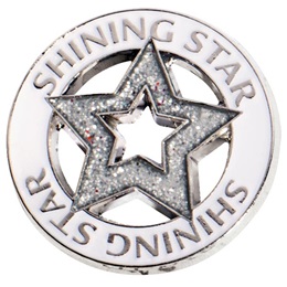 Glitter Shining Star Die Cut Pin