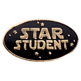 Star Student Oval Pin