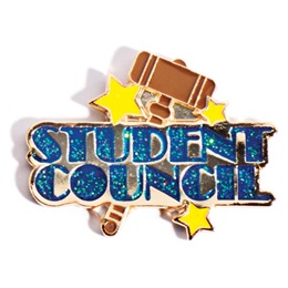 Student Council Award Pin - Glitter