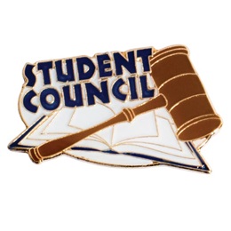 Student Council Book and Gavel Pin