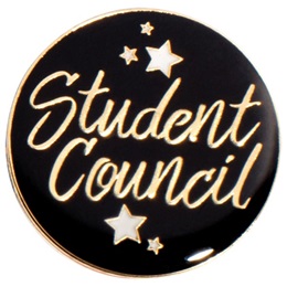 Student Council Black and Gold Stars Pin