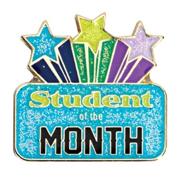 Student of the Month Glitter Award Pin - Starburst