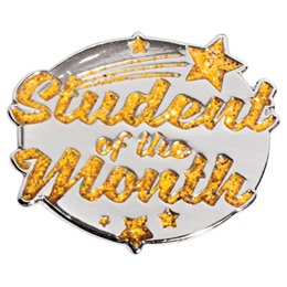 Glitter Student of the Month Pin