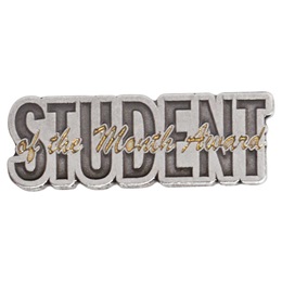 Pewter and Gold Student of the Month Award Pin