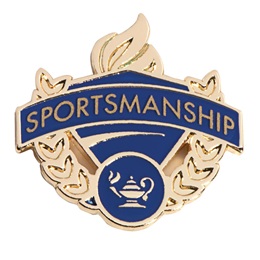 Sportsmanship Award Pin - Blue/Gold