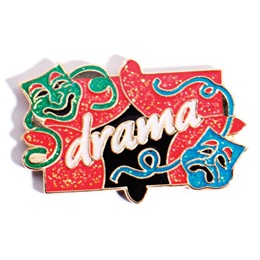 Drama Award Pin - Glitter Masks