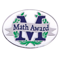 Award Pin - Math Award with Laurels