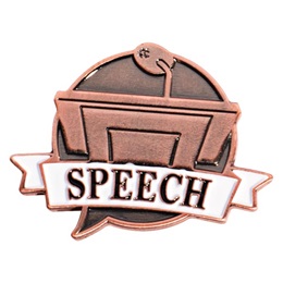 Brushed Metal Speech Pin
