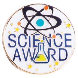 Science Award Pin - Atom and Beaker