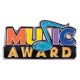 Music Award Pin - Glitter Musical Note