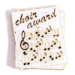 Choir Award Pin - Glitter Sheet Music