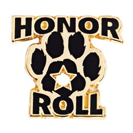 Award Pin - Honor Roll Paw and Star