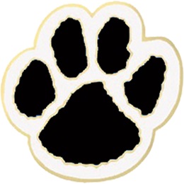 Award Pin - Black and White Paw