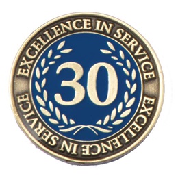 Gold Laurel 30 Years Service Award Pin
