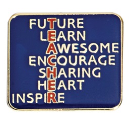 TEACHER Award Pin - Words